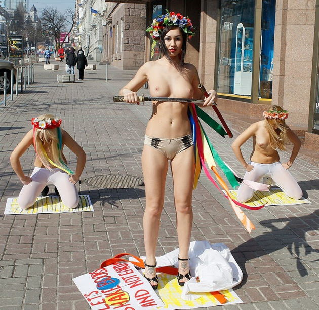 Nude protest