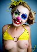 Topless clown