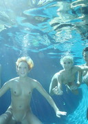 Naked girls underwater